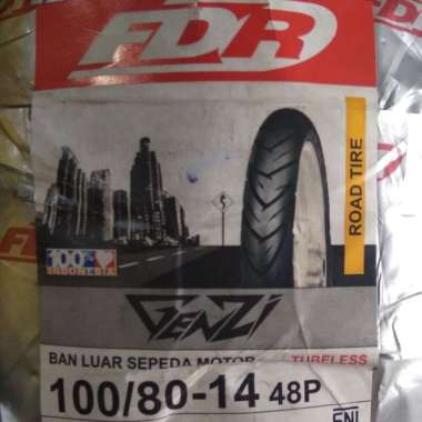 100/80-14 Genzi Tubeless, Ban Motor Merk FDR
