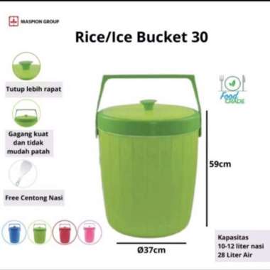 Termos Nasi 30 Liter Termos Es 30 Liter Rice Ice Bucket 30 Maspion Multicolor