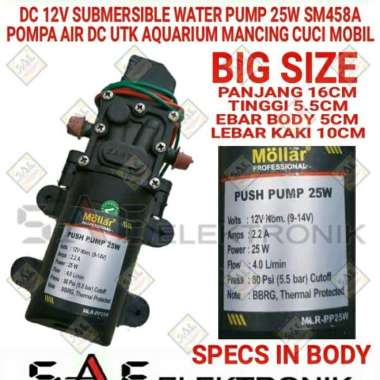 POMPA AIR DC WATER PUMP PUSH PUMP WATER SPRAYER WATER JET CUCI MOTOR Multicolor
