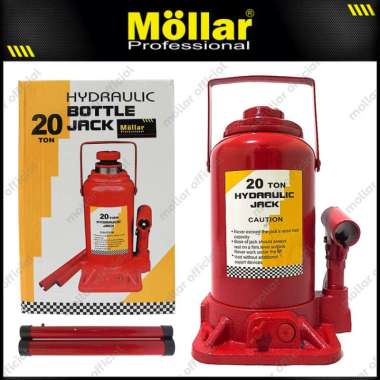 MOLLAR Dongkrak Botol 20 Ton Hidrolik Manual Hydraulic Bottle Jack 20T Multicolor
