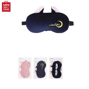 Miniso Penutup Mata Tidur Lovely Cat Ear Eyemask Multicolor