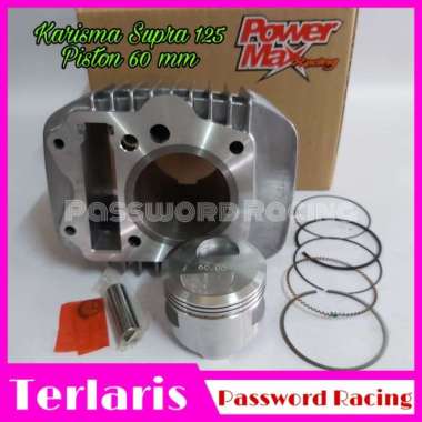 Blok Bore Up Karisma Supra 125 Piston 57mm dan 60mm Power Max Racing Multicolor