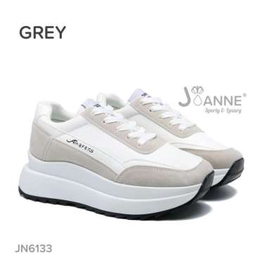 Sepatu Highsole Sporty Sneakers shoes JN6133 GREY 36