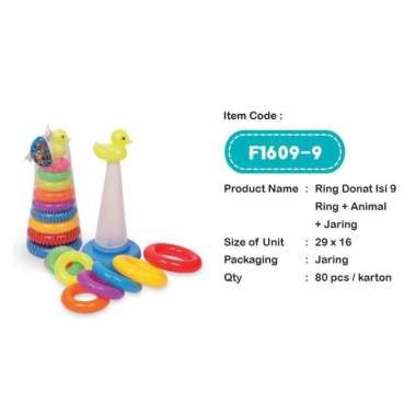 Mainan Anak Donat Susun Mainan / Mainan Bayi Ring Donat / Baby Toys Susun 9