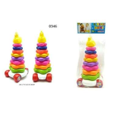 Mainan Anak Donat Susun Mainan / Mainan Bayi Ring Donat / Baby Toys 8 Ring Roda