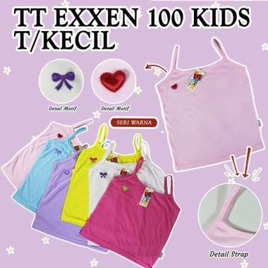(3pcs) Tanktop anak Exxen Essen Kids tali lebar tali kecil bahan premium S 3 Tali Kecil Kids
