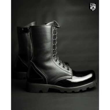 Mivaso Sepatu Kulit Asli Original Army 86 model Astro Premium TNI AD Polri Security 41 Hitam