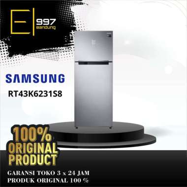 SAMSUNG Kulkas RT 43K6231S8 / RT43K6231S8 / RT43 , 2 Pintu 440 Liter - Silver