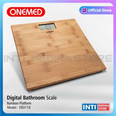 ONEMED - Timbangan Badan Digital EB 3110 / Timbangan Badan Kayu Coklat