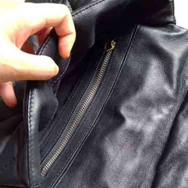 (SIZE S) MIVASO LEATHER BN154 TAS KULIT WANITA SAPI ASLI GARUT (KULIT DOMBA) HITAM DOMBA