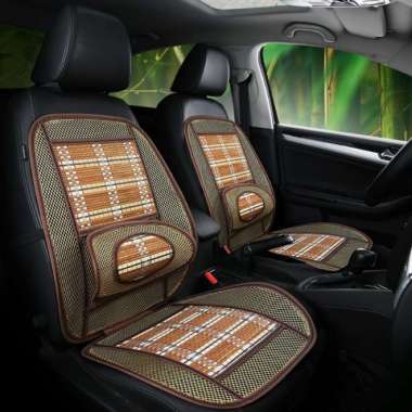 BANTALAN ALAS KURSI COVER JOK MOBIL / ALAS KURSI JOK MOBIL BAMBU greade A coklat
