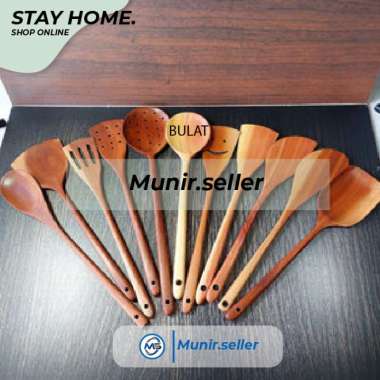 JUAL SPATULA / SODET / SUTIL KAYU JATI - BULAT DISKON