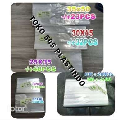 Plastik PP Bening Polos PP Laundry PP Londry 1KG per pack 60x100 Putih