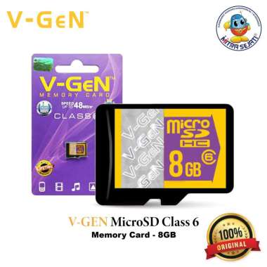 Memory V-GEN / Mmc Chip Micro SD V-GEN 8GB Memory Card V-Gen Original Garansi