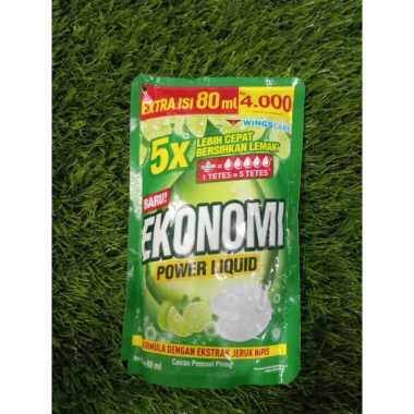 Sabun Cuci Piring Ekonomi KECIL Power Liquid 210ml + 80ml