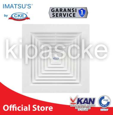 Exhaust Fan Plafon 12 Inch Dengan Lampu Led Hexos Fan Hemat Listrik