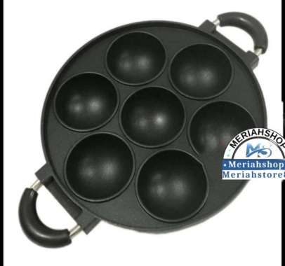 Cetakan kue 7 Lubang Cembung Cekung Q2 Martabak Serabi Pancake Cubit