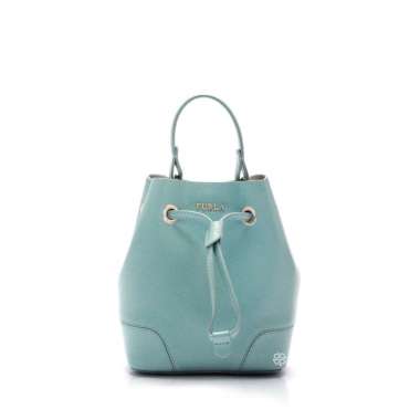 Furla Leather Mini Bucket Bag in Blue