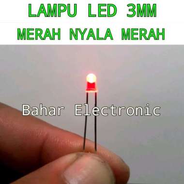 Lampu Led 3 mm Merah Nyala Merah Harga Per 3 Biji