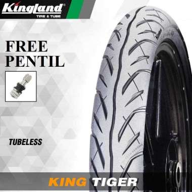 Ban Motor Tubeless Kingland 80/90-17 Tiger Ban Motor Bebek Ring 17 Ban Luar Motor Original 100%