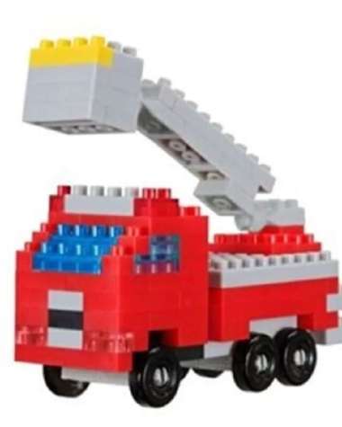 Jike Petit Block Mini Building Block Vehicle Series Fire truck