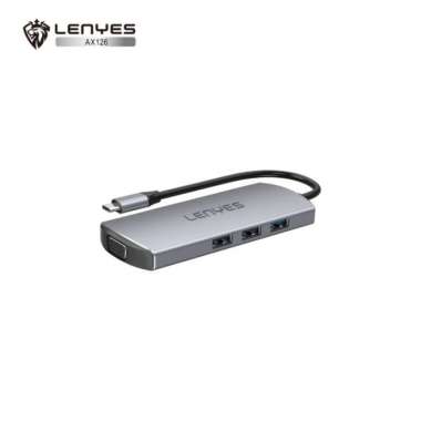 Lenyes AX126 converter adapter otg type c to usb vga hdmi sd card rj45