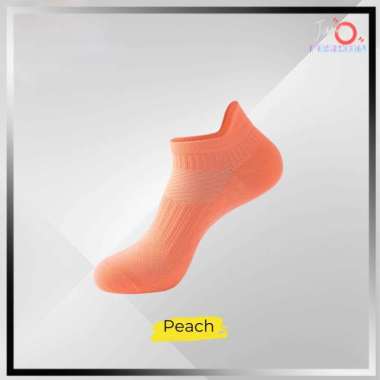 Kaos Kaki Olah Raga Pendek Pria Warna Neon Sport Active Men Cotton Socks JOFKK189 PEACH