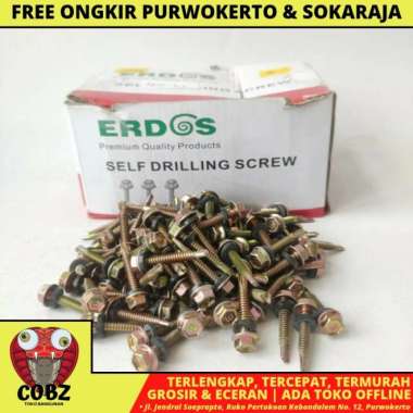 #12 X 30 MM / ERDOS BAUT ROOFING SCREW SEKRUP BAJA RINGAN PER BIJI