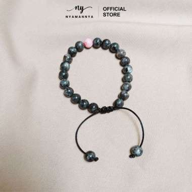 Nyamannya - Gelang Batu Alam Labradorite 8mm Gelang Inovasi Eilam Series 20CM