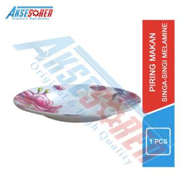 Aksesoren Piring Putih Bulat Meishing [1 Pcs] / Perlengkapan Makan Melamine / Wadah Tempat Nasi Maka