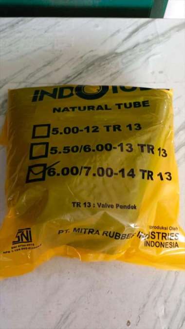 Ban Dalam Mobil Indotube NR Ring Velg 14 600/700