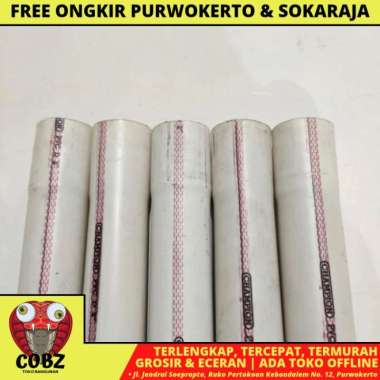 2 INCH / CHAMPION D Lis Merah Pipa Pralon Paralon PVC Per Batang