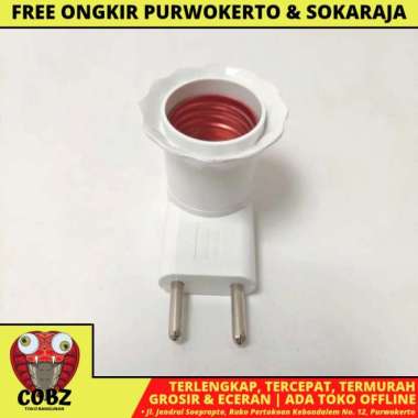 MATSUI Fitting Lampu Saklar Steker Colok Dinding Tidur+ Switch Per Pcs