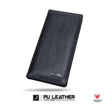 JFR Dompet Pria Bahan Kulit J37 Panjang - Hitam