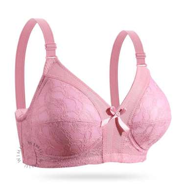 Wimiu BH Bra Wanita Cup C D Jumbo Tanpa Busa Tanpa Kawat Bra Beha 100171 Navy 38