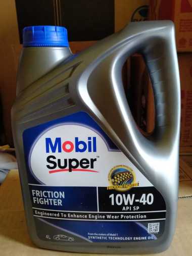 oli mobil super 10w 40 synthetic 4 Liter oli mobil super dan Engine Flush STP