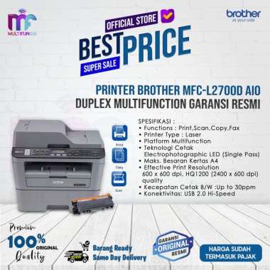 Printer Brother MFC-L2700D AIO Duplex Multifunction Garansi Resmi