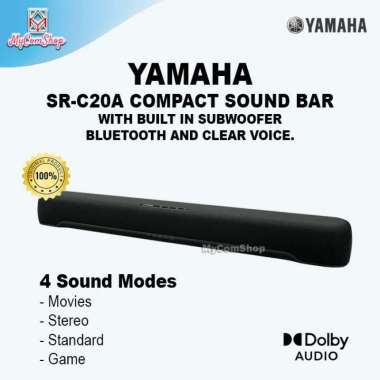 YAMAHA SR-C20A COMPACT SOUND BAR WITH BUILT IN SUBWOOFER BLUETOOTH