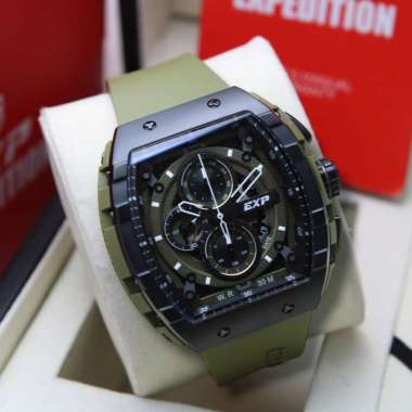 JAM TANGAN PRIA EXPEDITION EXP 6782 / E 6782 / E6782 RUBBER ORIGINAL BLACK ARMY PLAT ARMY