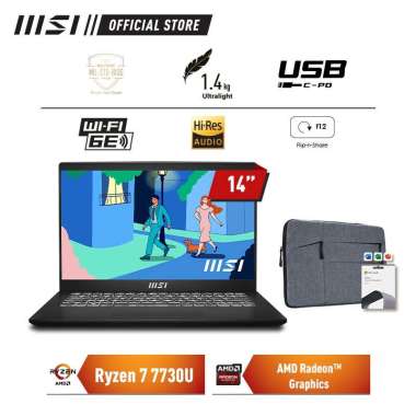 MSI Modern 14 C7M Ryzen 7 7730U 16GB 512GB Radeon 14 FHD OHS W11