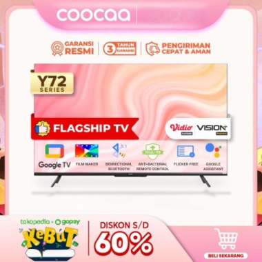 COOCAA LED 70 INCH SMART ANDROID 10.0 4K UHD TV 70CUC6500 - 70Y72
