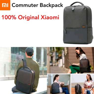 Xiaomi Mi Commuter Backpack Original Tas Ransel 21L Casual City Lifestyle Bag Dark Grey