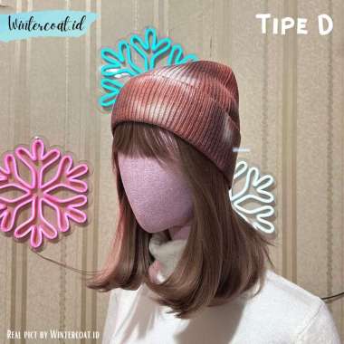 Verish Beanie import tie dye fashion topi unisex pria wanita korean style japanese kupluk hangat D