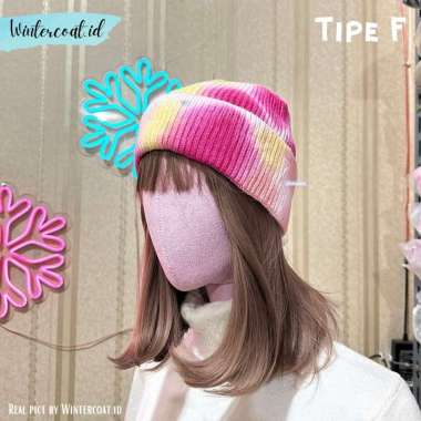 Verish Beanie import tie dye fashion topi unisex pria wanita korean style japanese kupluk hangat F