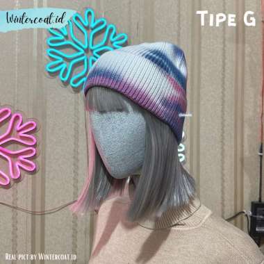 Verish Beanie import tie dye fashion topi unisex pria wanita korean style japanese kupluk hangat G