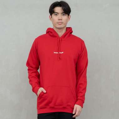 Houseofcuff Jaket Jumper Hoodie Tebal Premium Glow In The Dark Merah XXL