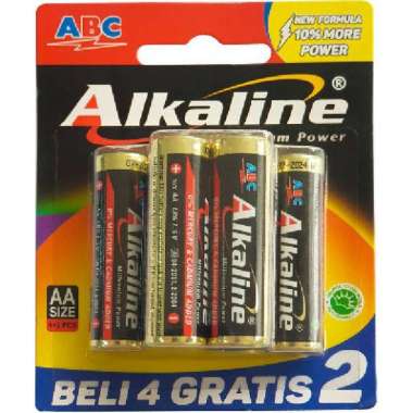 Baterai ABC Alkaline AA Isi 6
