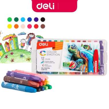 Crayon / Oil Pastel DELI 12 Warna C201 04 C20104