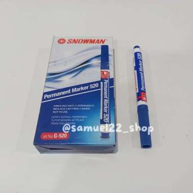 Spidol Permanen / Permanent Marker SNOWMAN G-520 Kecil Biru