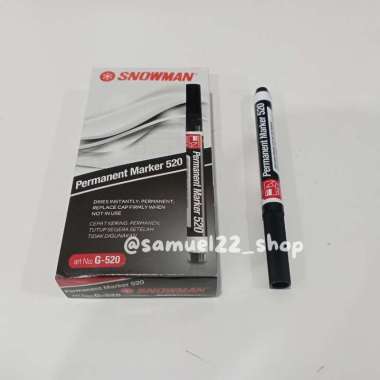 Spidol Permanen / Permanent Marker SNOWMAN G-520 Kecil Hitam